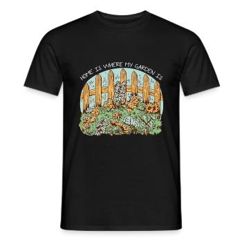 Home Is Where My Garden Is Gardener Gardening Hort - Männer T-Shirt - Schwarz - Vorne - AI Model Male 178 light (178cm)