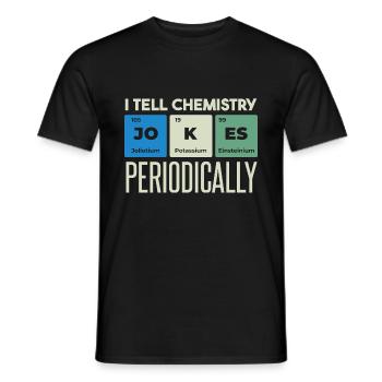 Je raconte des blagues de chimie - T-shirt homme - noir - Devant - AI Model Male 178 light (178cm)
