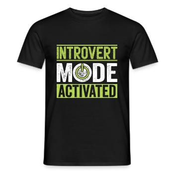 Dictons activés par le mode introverti pour les introvertis - T-shirt homme - noir - Devant - AI Model Male 178 light (178cm)