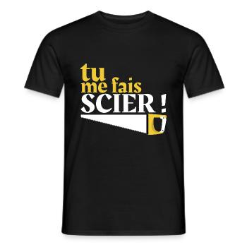 Menuisier humour cadeau - T-shirt homme - noir - Devant - AI Model Male 178 light (178cm)