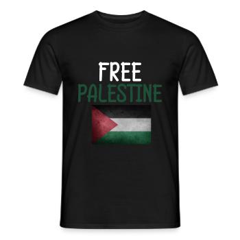 Liberté Palestine Palestine - T-shirt homme - noir - Devant - AI Model Male 178 light (178cm)