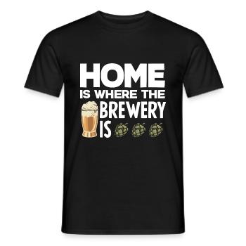 Home Is Where The Brewery Is Homebrewing Craftbeer - Männer T-Shirt - Schwarz - Vorne - AI Model Male 178 light (178cm)