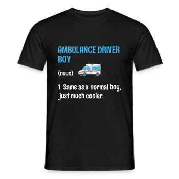 Krankenwagenfahrer Junge Wie ein normaler Junge EMS Para - Männer T-Shirt - Schwarz - Vorne - AI Model Male 178 light (178cm)