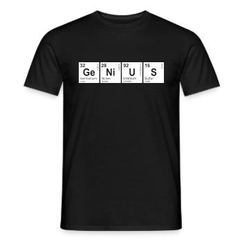 Genius Genius Periodic Table Chemist Element - Men's T-Shirt - black - Front - AI Model Male 178 light (178cm)