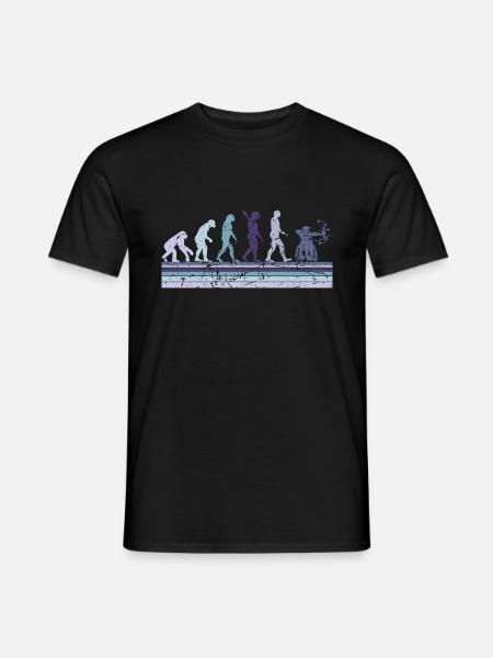 Evolution of Wheelchair Archery Weelchair - Men's T-Shirt - black