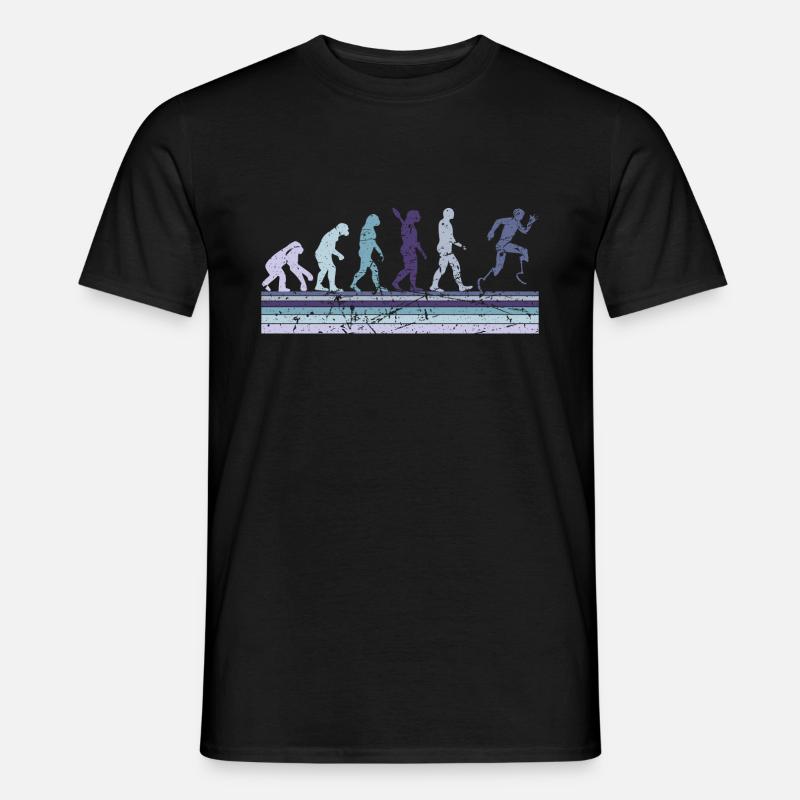Evolution of Para Running - Männer T-Shirt - Schwarz