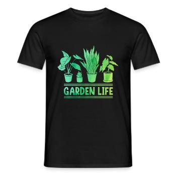 Garden Life Gardener Horticulturist Gardening Land - Männer T-Shirt - Schwarz - Vorne - AI Model Male 178 light (178cm)