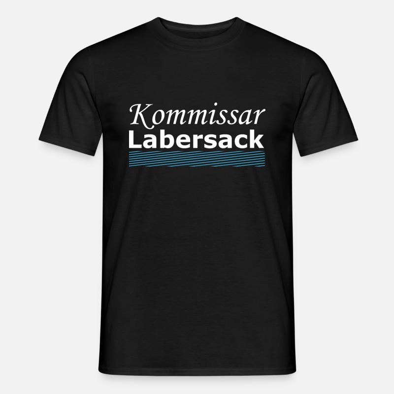 Polizei Spruch Kommissar - Männer T-Shirt - Schwarz