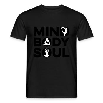 Mind Body Soul Meditate Spirituality Relaxation Me - Männer T-Shirt - Schwarz - Vorne - AI Model Male 178 light (178cm)
