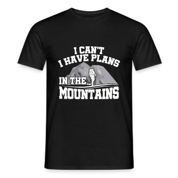I Can't I Have Plans In The Mounatins Hiking Trekk - Männer T-Shirt - Schwarz - Vorne - AI Model Male 178 light (178cm)