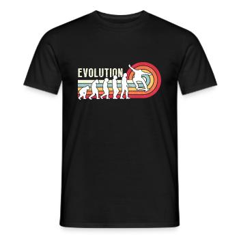 Evolution Skateboarding Skate Retro Streetwear - Men's T-Shirt - black - Front - AI Model Male 178 light (178cm)