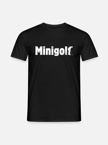 Minigolf - Miniatur Golf - Bahnengolf - Männer T-Shirt - Schwarz