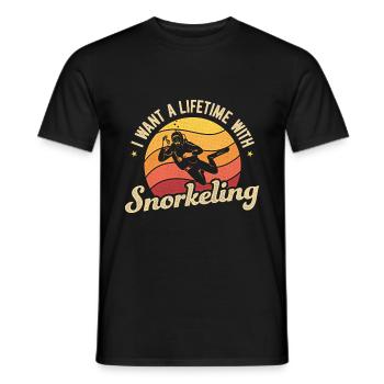 I Want A Lifetime With Snorkeling Scuba Diver Snor - Männer T-Shirt - Schwarz - Vorne - AI Model Male 178 light (178cm)