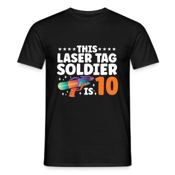 Laser Tag Squad Graphic Lasertag Player Lasertag P - Männer T-Shirt - Schwarz - Vorne - AI Model Male 178 light (178cm)