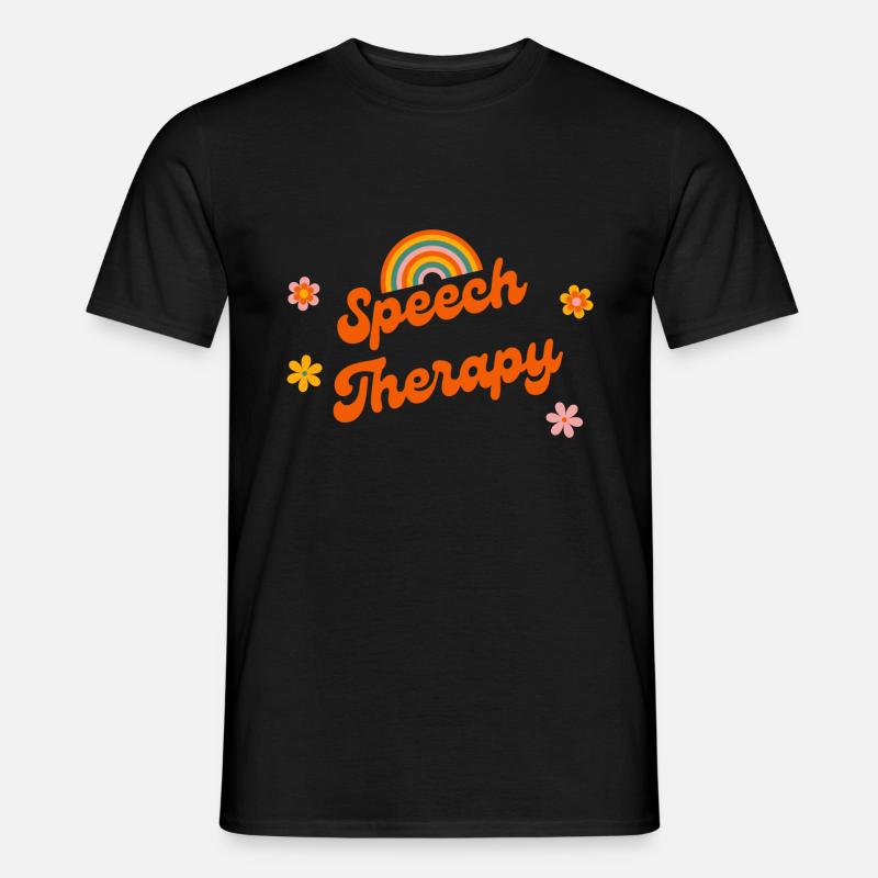 Logopädie Regenbogenpathologe - Männer T-Shirt - Schwarz