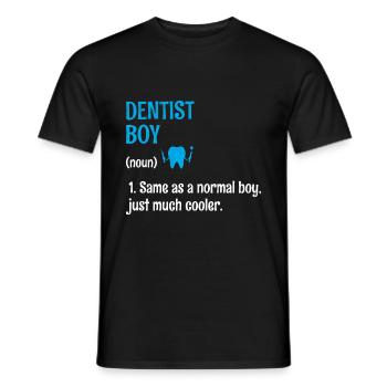 Dentist Boy Definition Dental Dentistry Tooth Dent - Men's T-Shirt - black - Front - AI Model Male 178 light (178cm)