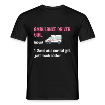 Ambulanzfahrer-Mädchen Wie ein normales Mädchen EMS-Pa - Männer T-Shirt - Schwarz - Vorne - AI Model Male 178 light (178cm)
