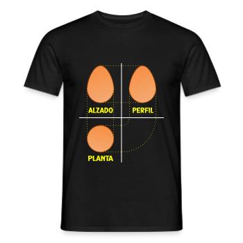Dihedral egg system for architects - Men's T-Shirt - black - Front - AI Model Male 178 light (178cm)