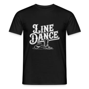Line Dance Group Training My Dance Sport - Men's T-Shirt - black - Front - AI Model Male 178 light (178cm)