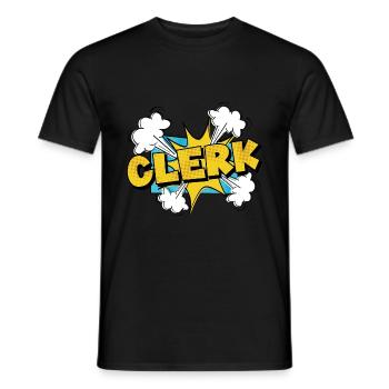 Retro Graphic Bank Clerk Bookkeeper Bank Employee - Männer T-Shirt - Schwarz - Vorne - AI Model Male 178 light (178cm)