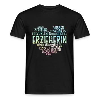 Retro Grafik Kindertagesstätte Babysitter Kindergä - Männer T-Shirt - Schwarz - Vorne - AI Model Male 178 light (178cm)