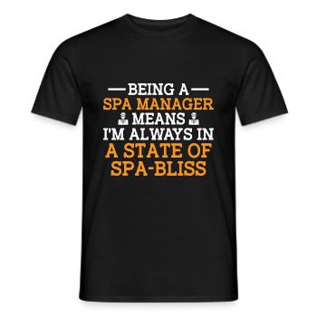 SPA Manager Job Wellness Funny SPA Management Sayi - Men's T-Shirt - black - Front - AI Model Male 178 light (178cm)
