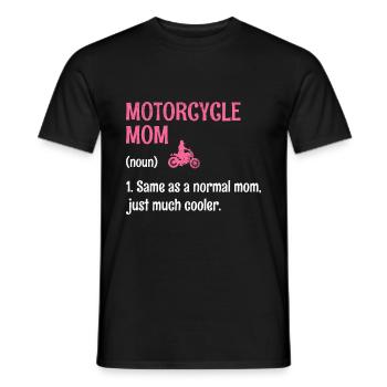 Maman de moto identique à une maman normale, juste beaucoup cool - T-shirt homme - noir - Devant - AI Model Male 178 light (178cm)