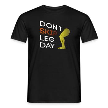 Gym Workout Gym Entraînement Sport Jambes - T-shirt homme - noir - Devant - AI Model Male 178 light (178cm)