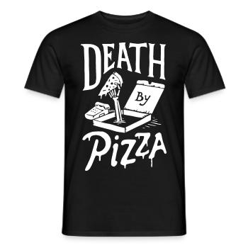 pizza - T-shirt homme - noir - Devant - AI Model Male 178 light (178cm)