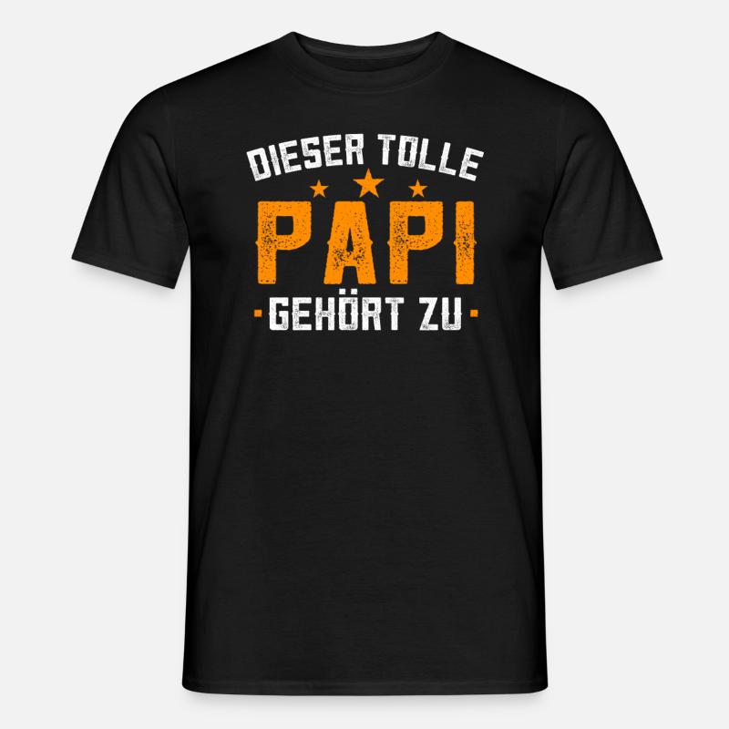 Dieser Tolle Papi Gehört zu - Männer T-Shirt - Schwarz