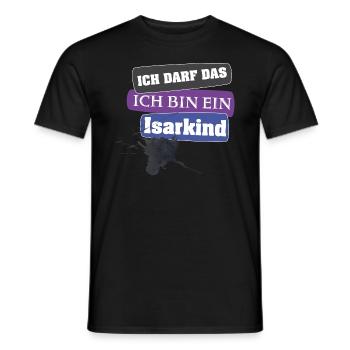 Ich darf das, ich bin ein Isarkind! München, Isar - Männer T-Shirt - Schwarz - Vorne - AI Model Male 178 light (178cm)