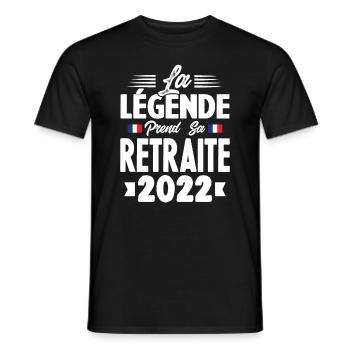 La Légende Prend Sa Retraite 2022 - T-shirt homme - noir - Devant - AI Model Male 178 light (178cm)