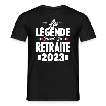 La Légende Prend Sa Retraite 2023 - T-shirt homme - noir - Devant - AI Model Male 178 light (178cm)