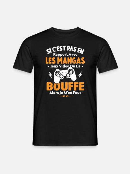 Si C'est Pas En Rapport Avec Les Mangas Jeux Vidéo - T-shirt homme - noir