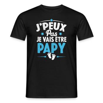 Je Peux Pas Je Vais Être Papy Cadeau Grand-père - T-shirt homme - noir - Devant - AI Model Male 178 light (178cm)