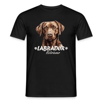Chocolate Labrador Retriever Brown Labbi Dog - Men's T-Shirt - black - Front - AI Model Male 178 light (178cm)