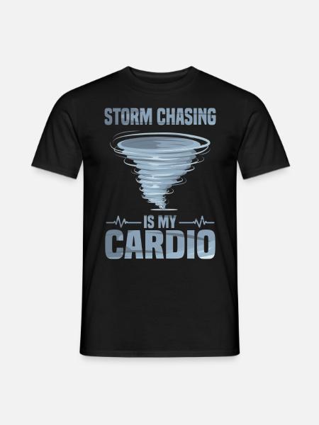 Sturmjäger Shirts | Unwetter Sturm Blitz Geschenke - Männer T-Shirt - Schwarz