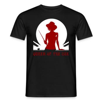 Pool Billiards - the red queen of the cue - Men's T-Shirt - black - Front - AI Model Male 178 light (178cm)