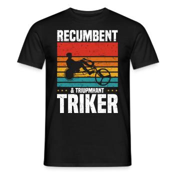 Velomobil | Recumbent Trike Triker Sport Geschenk - Männer T-Shirt - Schwarz - Vorne - AI Model Male 178 light (178cm)
