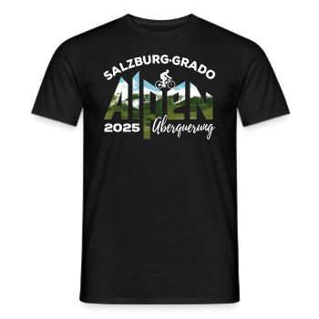 Alpenüberquerung Alpen 2025 Salzburg Grado, Rad - Männer T-Shirt - Schwarz - Vorne - AI Model Male 178 light (178cm)