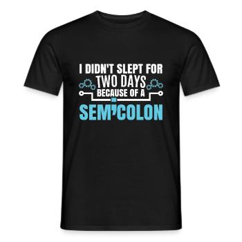 Funny Coder Programmer Programming Coding - Men's T-Shirt - black - Front - AI Model Male 178 light (178cm)