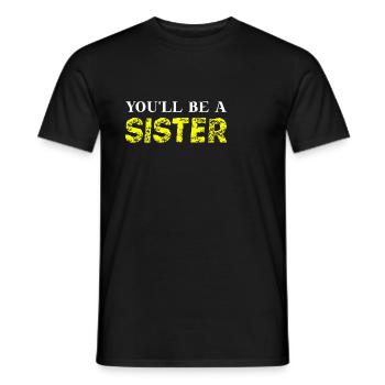 Vous serez une idée cadeau sœur - T-shirt homme - noir - Devant - AI Model Male 178 light (178cm)