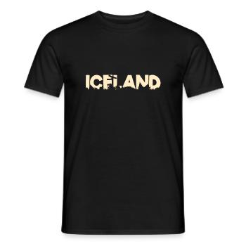 Islande - T-shirt homme - noir - Devant - AI Model Male 178 light (178cm)