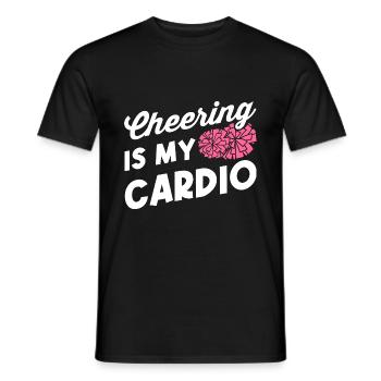 Cheering Is My Cardio Cheerleading Cheerleader Gym - Männer T-Shirt - Schwarz - Vorne - AI Model Male 178 light (178cm)