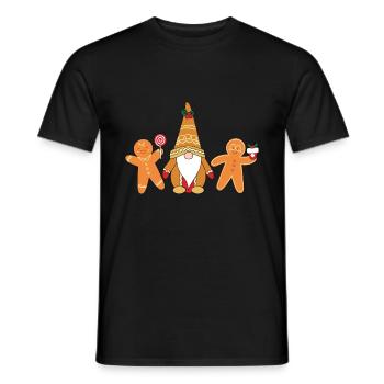 Noël Noël Gnomies - T-shirt homme - noir - Devant - AI Model Male 178 light (178cm)