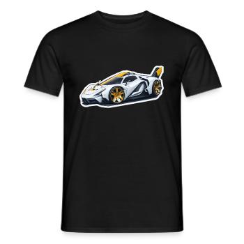 Hypercar Supercar Sportscar Auto Car Sportwagen - Männer T-Shirt - Schwarz - Vorne - AI Model Male 178 light (178cm)