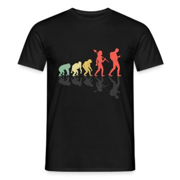 Geocaching Geocache Evolution Geocacher Geocacher - Men's T-Shirt - black - Front - AI Model Male 178 light (178cm)