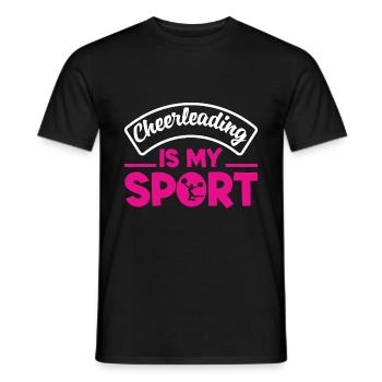 Cheerleading Is My Sport Cheerleader Gymnast Cheer - Männer T-Shirt - Schwarz - Vorne - AI Model Male 178 light (178cm)