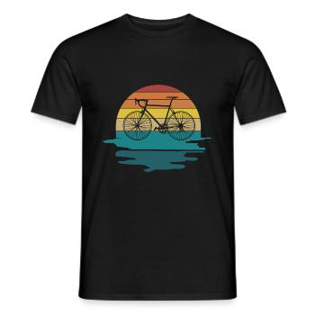 Bike Vintage Retro Nature Bike Tour summer - Men's T-Shirt - black - Front - AI Model Male 178 light (178cm)