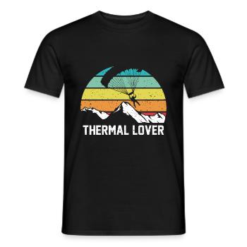 Thermal Lover Paragliding Paraglider Parachute Sky - Männer T-Shirt - Schwarz - Vorne - AI Model Male 178 light (178cm)